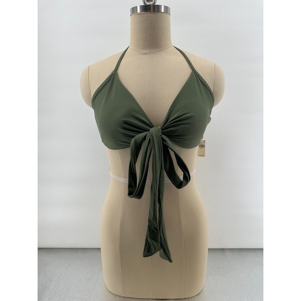 Aerie Green Scoop Halter‎ Bikini Top Size XXLarge NWT - Stretch